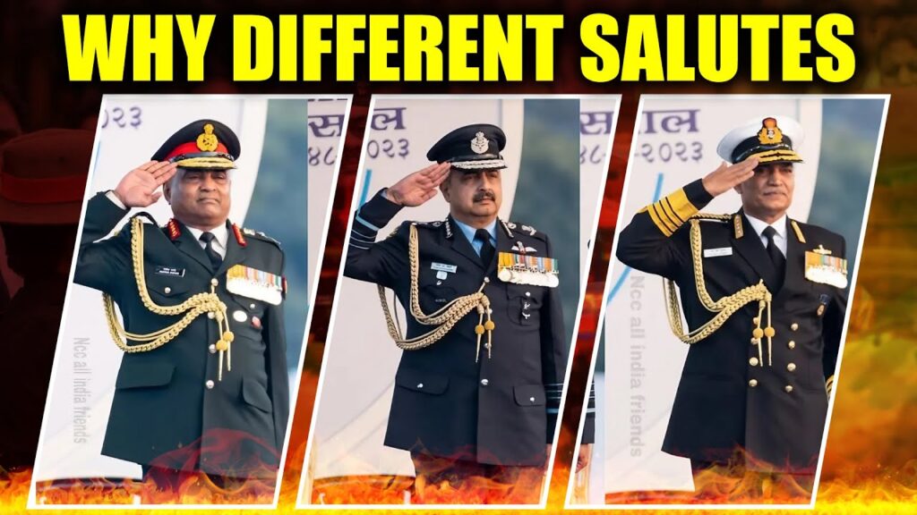 Indian Army officer saluting with the national flag representing Defence career