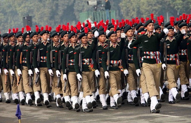 NDA cadets in India during parade and training